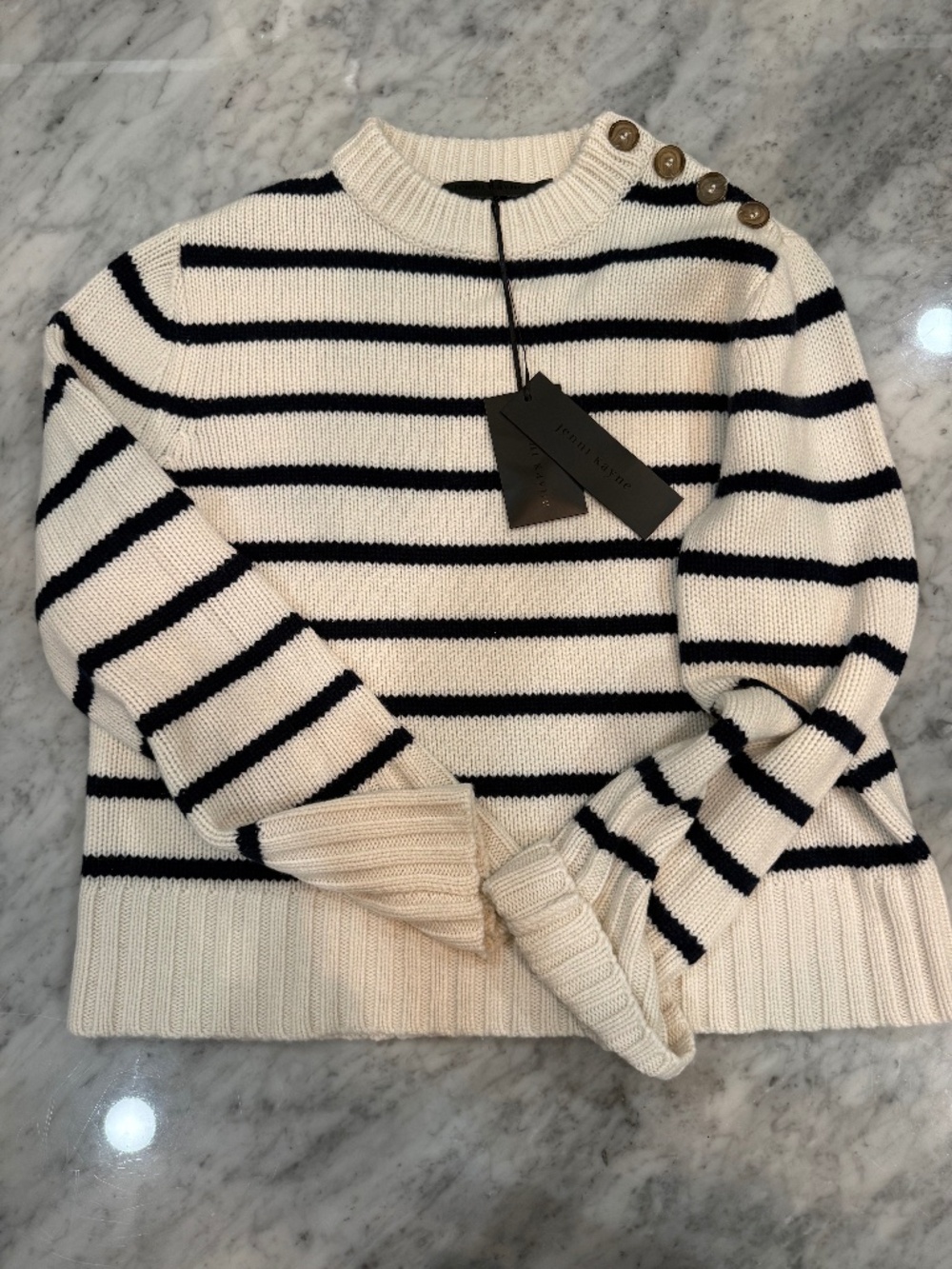 NWT Jenni Kayne Grace Crewneck Cashmere Sweater S